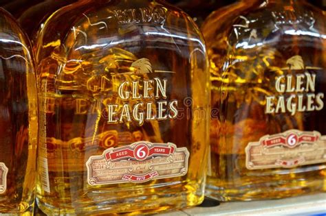 Tyumen Russia March Glen Eagles Whiskey On The Shelves Of