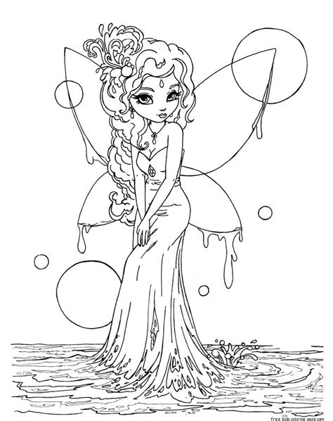 Gothic Fairy Coloring Pages Printable At Free