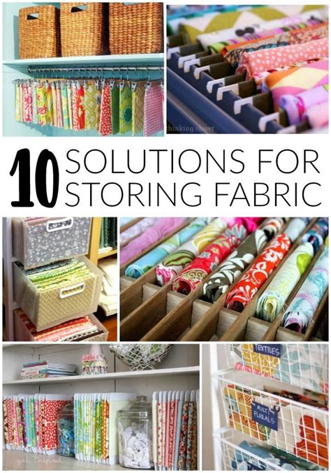 10 Solutions For Storing Fabric Organize Fabric Sewing Room