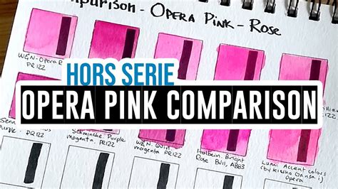 Comparison Of Opera Pinkrose Watercolors Youtube