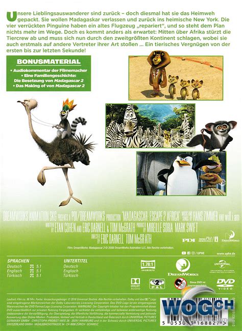 Бен стиллер, крис рок, дэвид швиммер и др. Madagascar 2 DVD Filme • World of Games