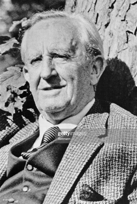 Novelist And Professor Jrr Tolkien Sits Against A Tree He Was The