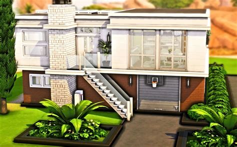 Modern Split Level Home 🌿 The Sims 4 Speed Build Level Homes