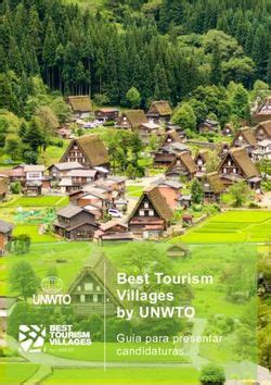 Best Tourism Villages by UNWTO Guía para presentar candidaturas