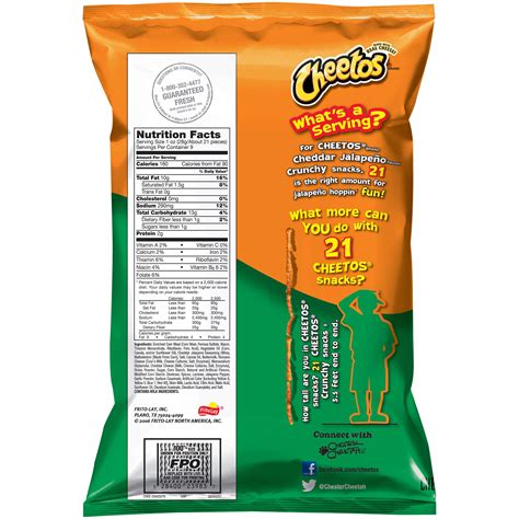 Buy Cheetos Crunchy Cheddar Jalapeño Cheese Flavored Snack 9 Oz Online At Lowest Price In Ubuy