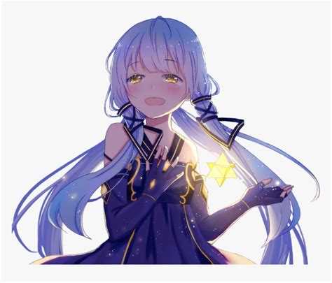 Blue Anime Girl Transparent