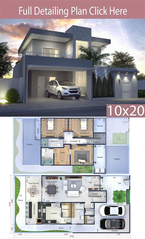Home Design Plan 10x20 Meters Home Ideas 1d1