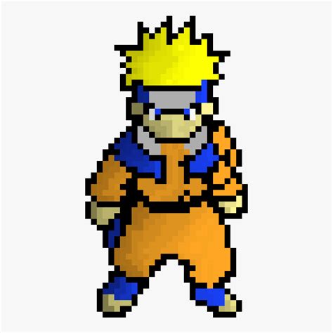 Naruto Uzumaki Pixel Art Naruto Pixel Art Png Transparent Png Kindpng