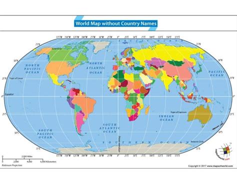 Buy World Map Without Country Names