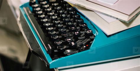 Vintage Typewriter In Turquoise Color Stock Photo 205526 Youworkforthem