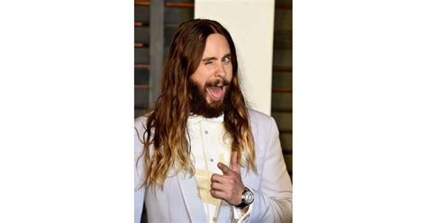 He Mixed It Up With The Age Old Wink And Finger Gun Combo Jared Leto Really Wanted To Be