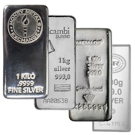 1 Kilo Silver Bars For Sale At Low Premiums Money Metals®