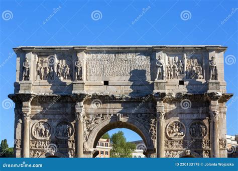 4th Century Arch Of Constantine Arco Di Costantino Next To Colosseum