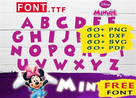 Walt Disney Font Svgminnie Mouse Disney Alphabet Svg Mickey Mouse