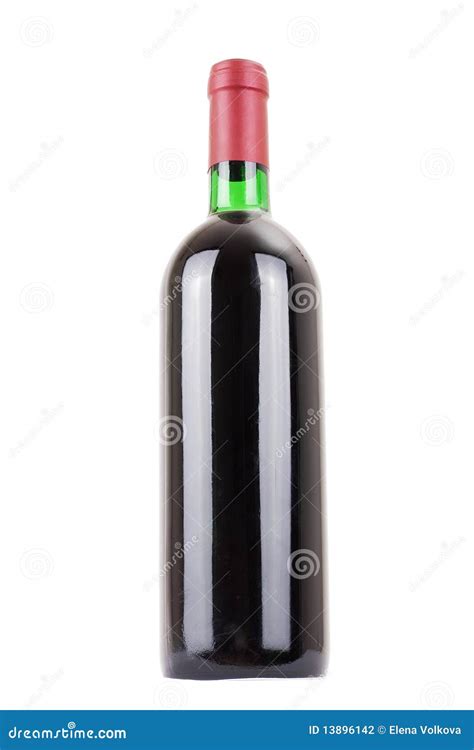 Red Wine Bottle Isolated On White Background Stock Photo Image Of