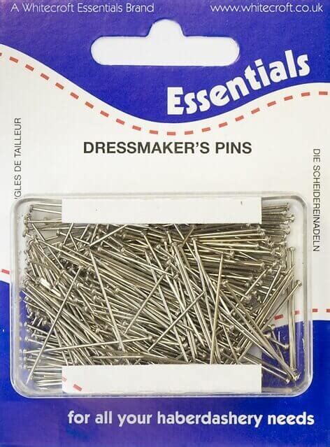 63291 Whitecroft Dressmakers Nickel Plated Hardened And Tempered Steel Pins Size 26 X 065mm