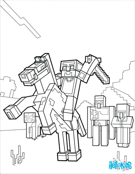 Minecraft Coloring Page Steve With A Sword Coloring Home