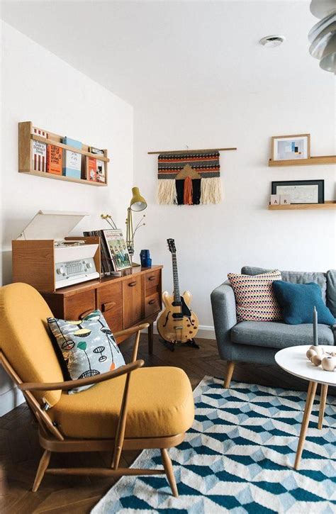 A Mix Of Mid Century Modern Bohemian And Industrial Interior Style