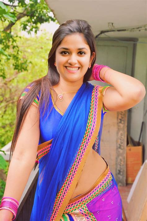 Keerthi Suresh Navel Show Deep Cleavage And Bikini Pictures South