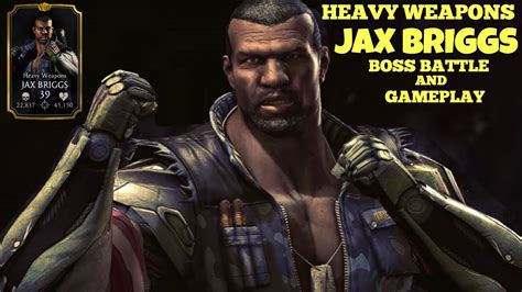 mortal kombat mobile heavy weapons jax briggs boss battle and gameplay youtube