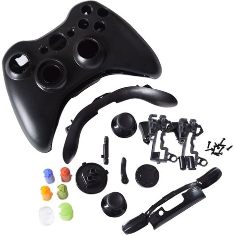 Black Replacement Kit Xbox 360 Controller Shell Button Parts