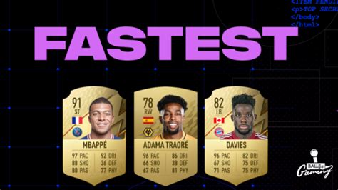 The Fastest Players In FIFA Mbappé Speeds Away Balls ie