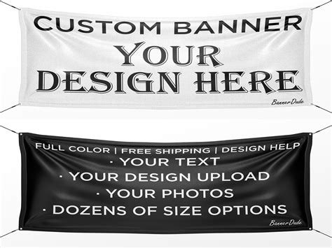 Custom Vinyl Banner Full Color Personalized Designs Etsy