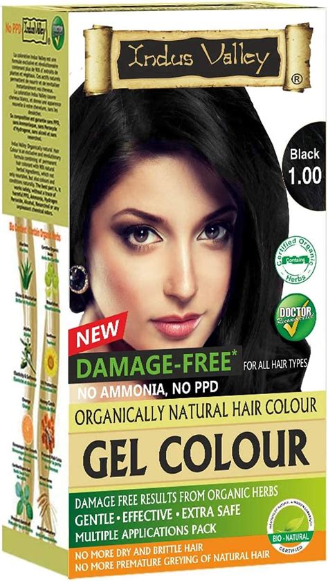 Indus Valley Damage Free Permanent Gel Hair Color Black
