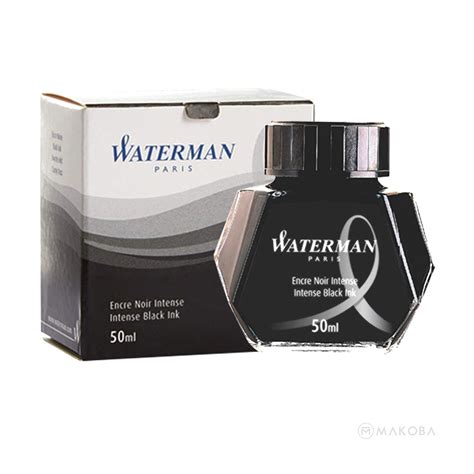 Waterman Intense Black Ink Bottle 50ml Makoba