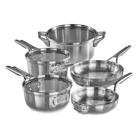 12 Piece Stainless Steel Cookware Assorted Set W Handle And Tempered