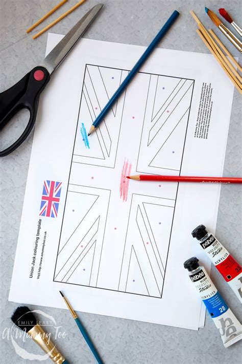 Union Jack Colouring In Template