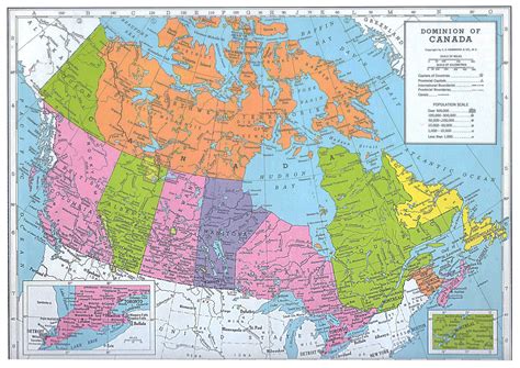 Detailed Old Political And Administrative Map Of Canada