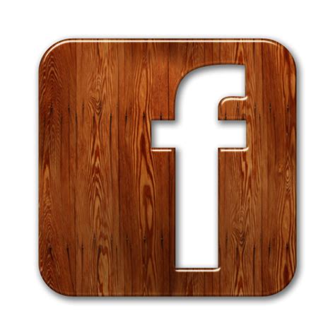 Wooden Facebook Icon Png Clipart Image