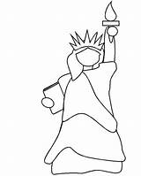Liberty Statue Outline Coloring Drawing Clipart Kindergarten Printable Cliparts Cartoon Directed Library Colouring Getcolorings Getdrawings sketch template