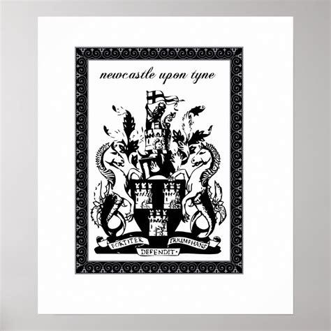 Newcastle Coat Of Arms Poster Zazzle
