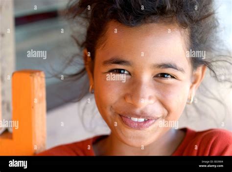 Girl On Atiu Cook Islands Stock Photo Alamy