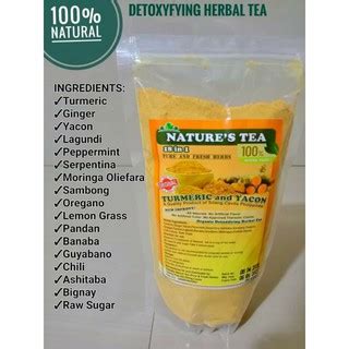 Nature S Tea Turmeric And Yacon Herbal Tea 18 In 1 Shopee Philippines