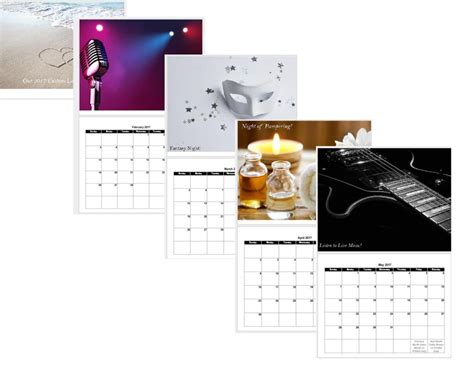 Create A Love Calendar With A Date A Month Its 12 Months Of Dates