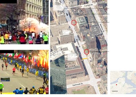 Site Of The Explosions At The Boston Marathon Map