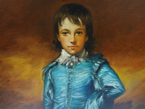 Lot Detail Masterpiece Gallery Reproduction Painting Blue Boy