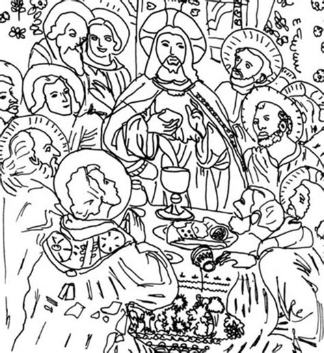 Picture Of Jesus Disciples In The Last Supper Coloring Page Coloring