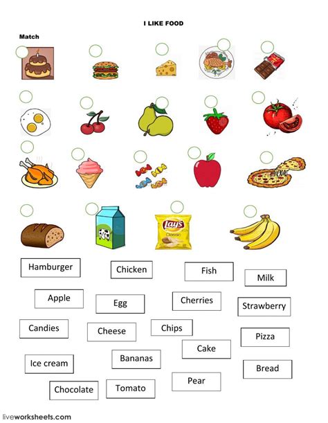 Food Worksheets For Kids Pdf