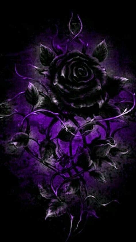 Pin By Purple On Black Purple Black Roses Wallpaper Gothic