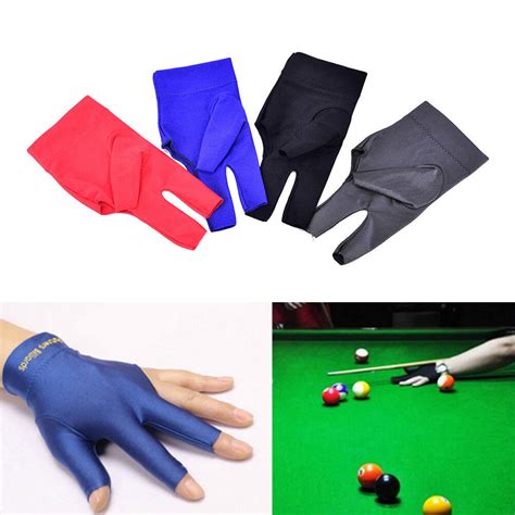 Blue Spandex Snooker Billiard Cue Glove Pool Left Hand Three Finger Accessoru Xb Ebay