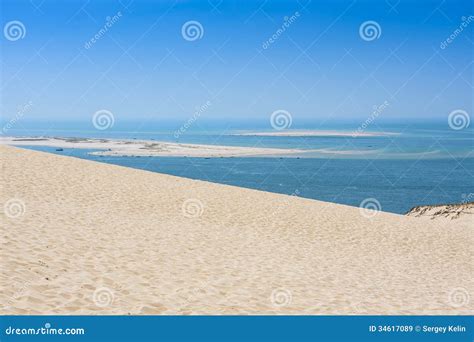 View From Dune Of Pilat The Largest Sand Dune In Europe Stock Image