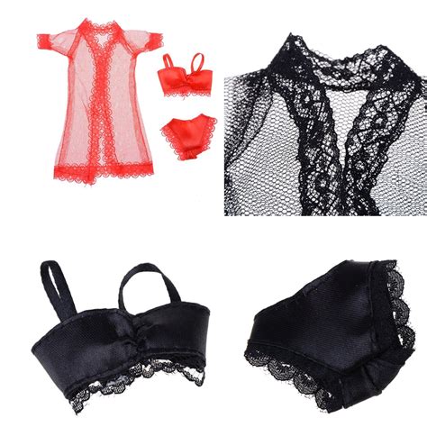 High Quality Pcs Set Sexy Fashion Clothes For Barbie Doll Pajamas Lingerie Nightwear Lace Night