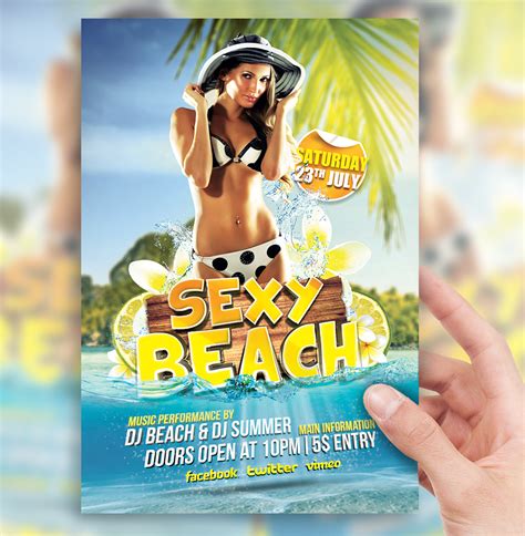 sexy beach party flyer by sorengfx on deviantart