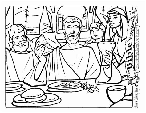 Last Supper Coloring Page Coloring Home