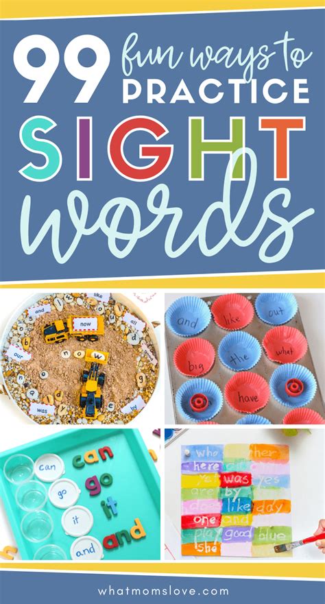 100 Fun Ways To Teach Sight Words With Hands On Games And Activities