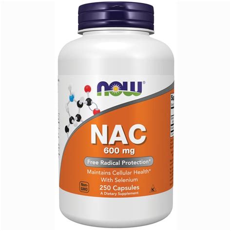 NOW Foods NAC N Acetyl Cysteine 600 Mg 250 Veg Caps Swanson Health